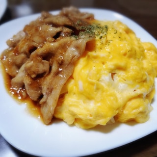 ガッツリ丼!! 豚バラ卵の2色丼♪